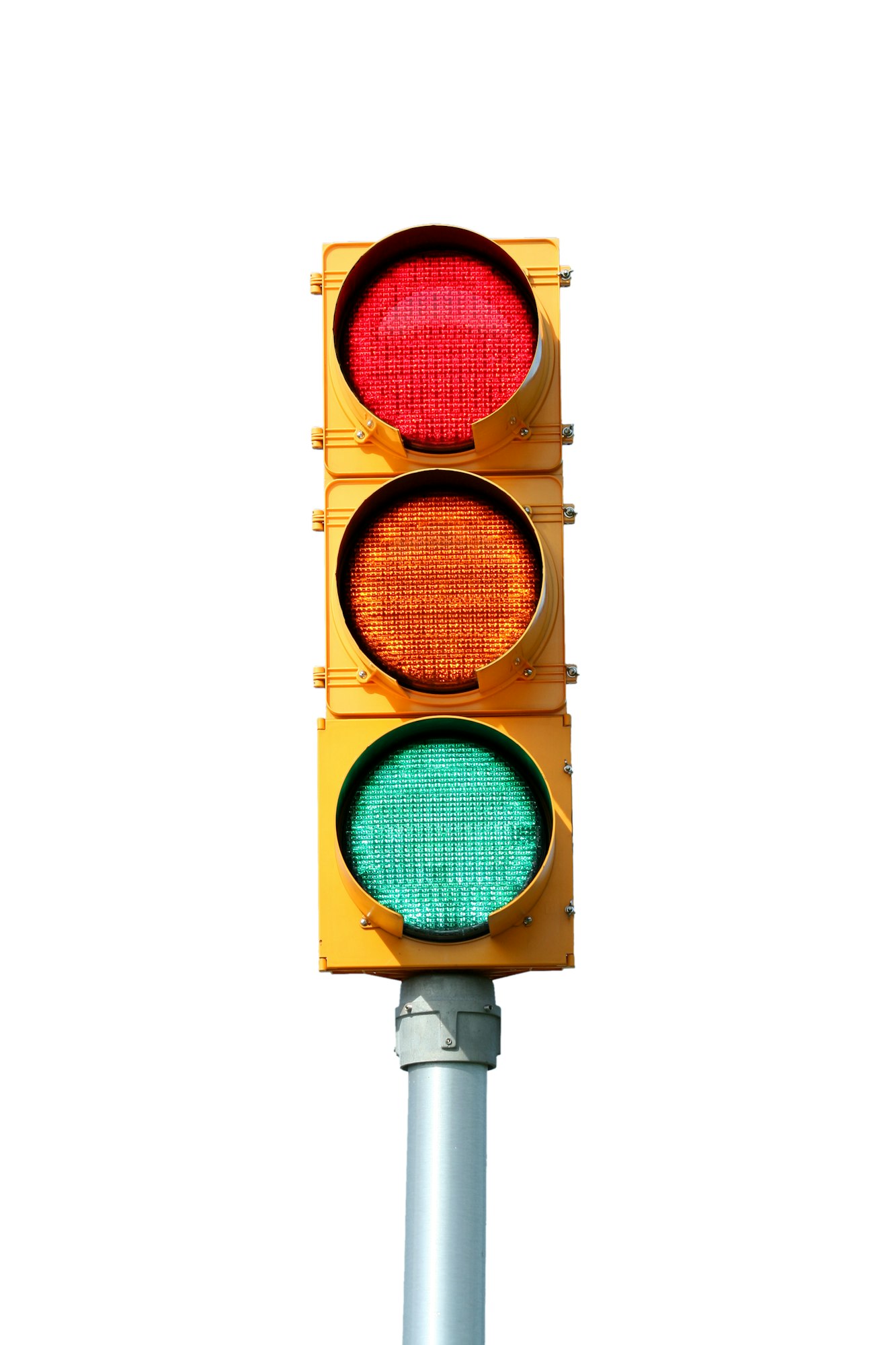 Isolated Traffic signal light